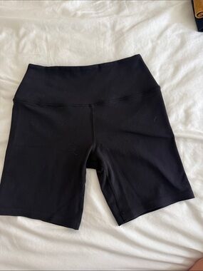 Women's Black High-Rise Bike Shorts